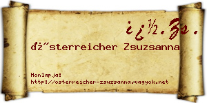 Österreicher Zsuzsanna névjegykártya